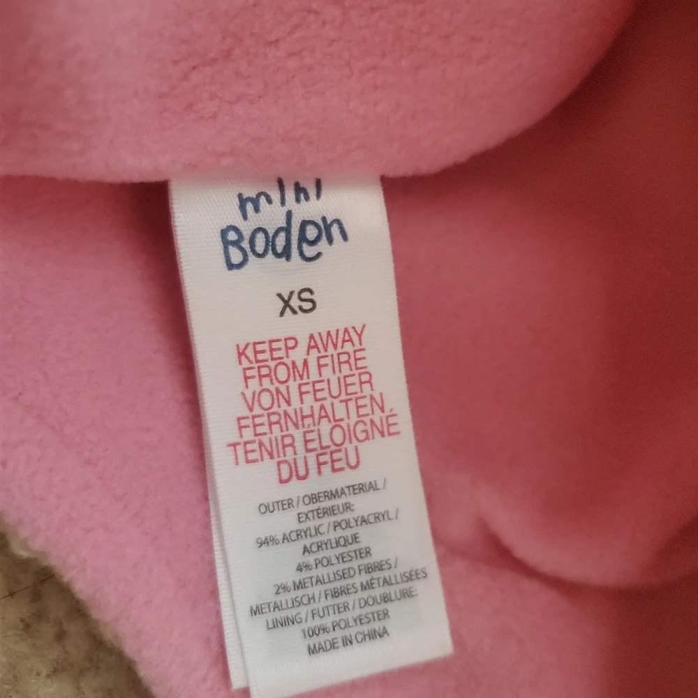 Mini Boden Cream Knit Pom Pom Hat